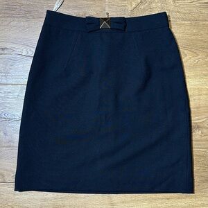Kate Spade Black Wool Skirt with Bow Accent Size 6